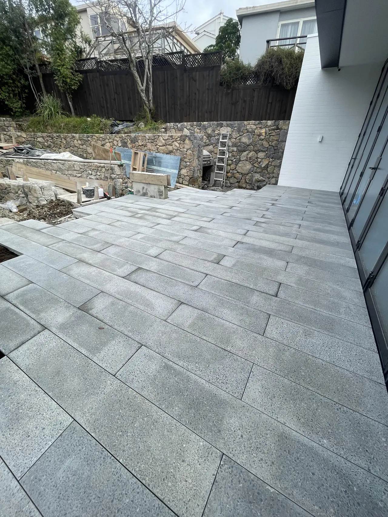 Granite-look outdoor stairs